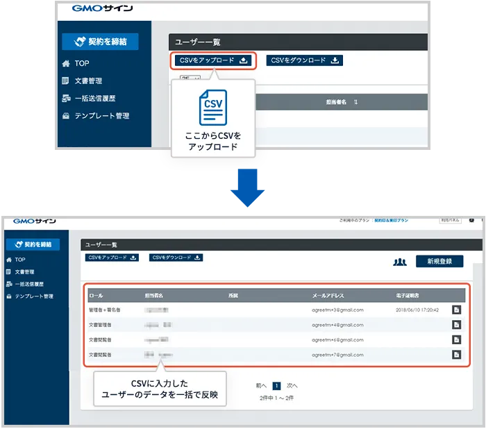 一括ユーザー管理