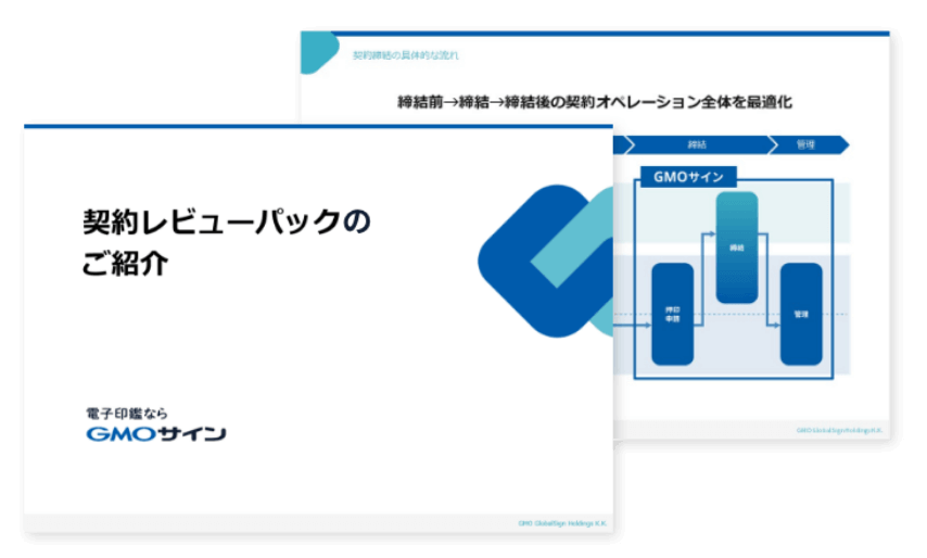 GMOサイン契約レビューパックの紹介資料